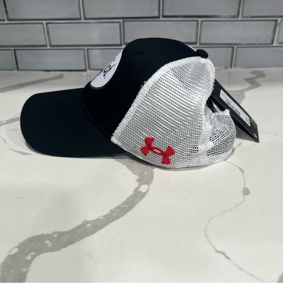 UA Texas Tech Red Raiders Hat Cap Snap Back Black Patch Logo Mesh Trucker Hat - Picture 5 of 8